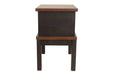 Stanah Two-tone Chairside End Table with USB Ports & Outlets - T892-7 - Gate Furniture