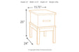 Stanah Two-tone Chairside End Table with USB Ports & Outlets - T892-7 - Gate Furniture