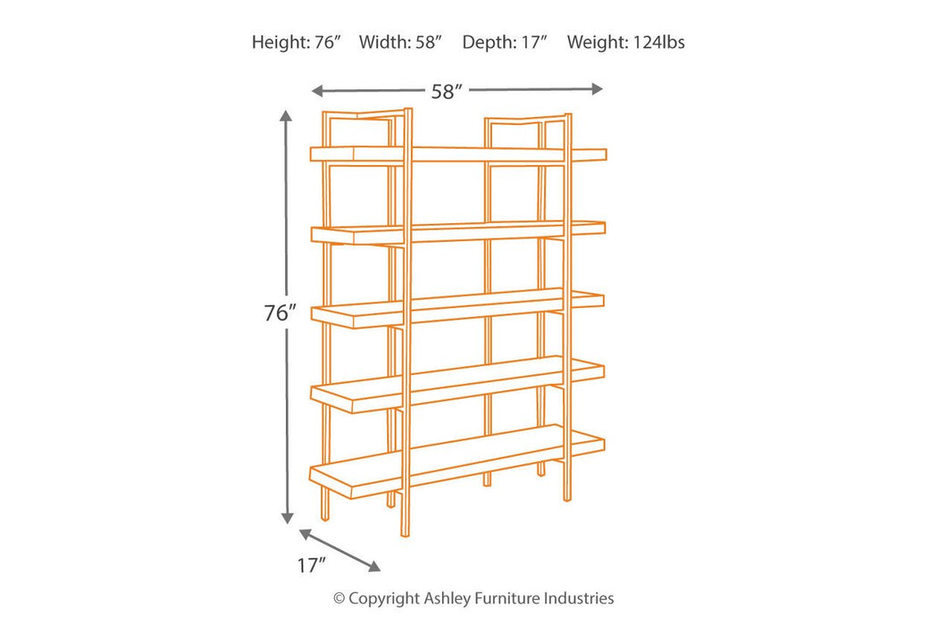 Starmore Brown 76" Bookcase - H633-70 - Gate Furniture
