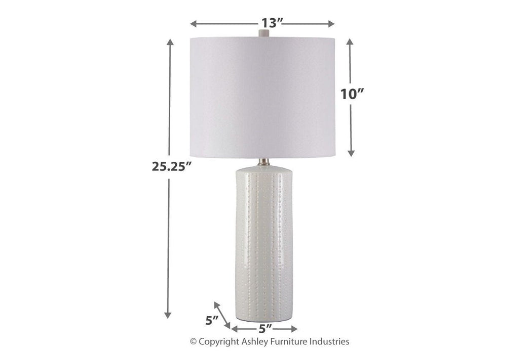 Steuben White Table Lamp (Set of 2) - L177904 - Gate Furniture