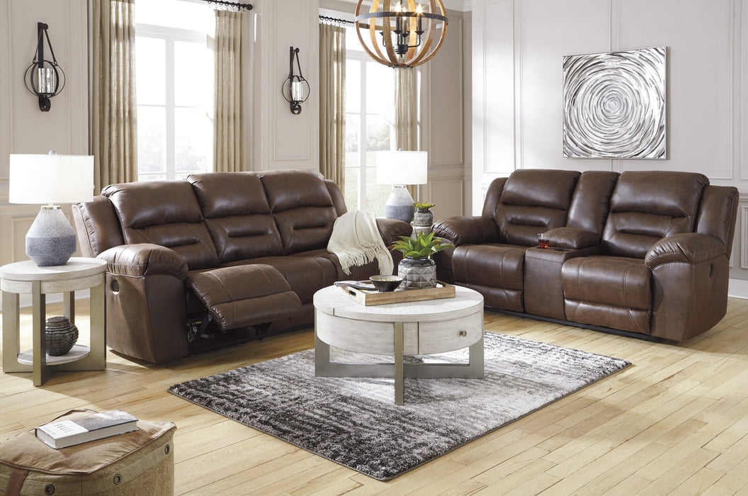 Stoneland Chocolate Power Reclining Living Room Set - Gate Furniture