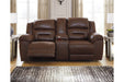 Stoneland Chocolate Power Reclining Loveseat with Console - 3990496 - Gate Furniture