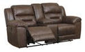 Stoneland Chocolate Power Reclining Loveseat with Console - 3990496 - Gate Furniture