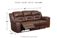 Stoneland Chocolate Reclining Sofa - 3990488 - Gate Furniture