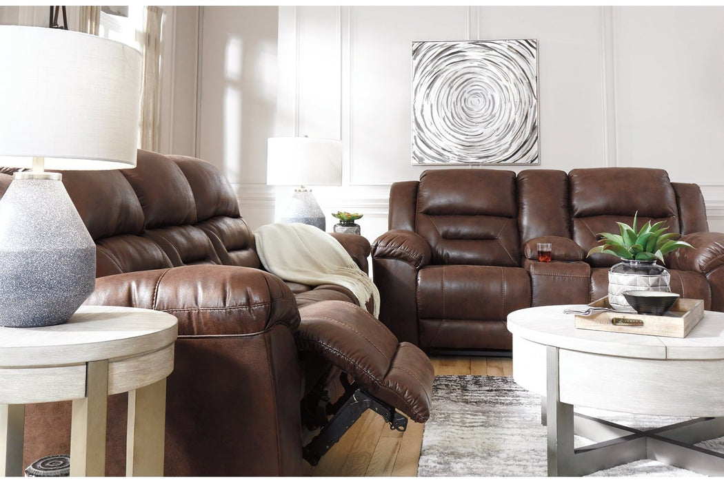 Stoneland Chocolate Reclining Sofa - 3990488 - Gate Furniture