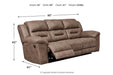 Stoneland Fossil Reclining Sofa - 3990588 - Gate Furniture
