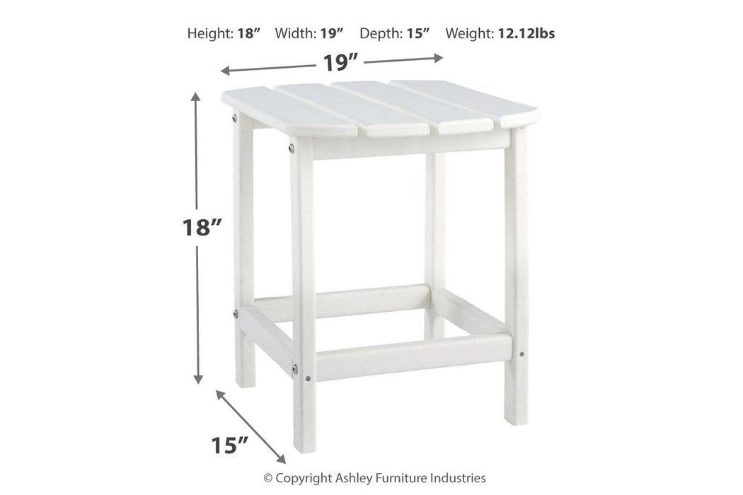 Sundown Treasure White End Table - P011-703 - Gate Furniture