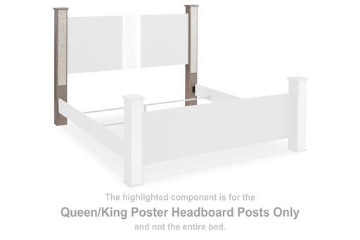 Surancha Queen/King Poster Headboard Posts - B1145-62