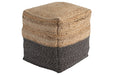Sweed Valley Natural/Black Pouf - A1000422 - Gate Furniture