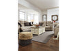 Sweed Valley Natural/Black Pouf - A1000422 - Gate Furniture