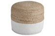 Sweed Valley Natural/White Pouf - A1000420 - Gate Furniture