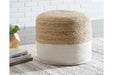 Sweed Valley Natural/White Pouf - A1000420 - Gate Furniture