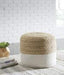 Sweed Valley Natural/White Pouf - A1000420 - Gate Furniture