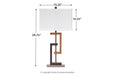 Syler Brown/Silver Finish Table Lamp (Set of 2) - L405284 - Gate Furniture