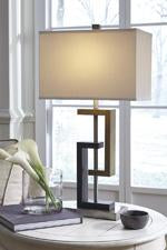 Syler Brown/Silver Finish Table Lamp (Set of 2) - L405284 - Gate Furniture