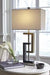 Syler Brown/Silver Finish Table Lamp (Set of 2) - L405284 - Gate Furniture