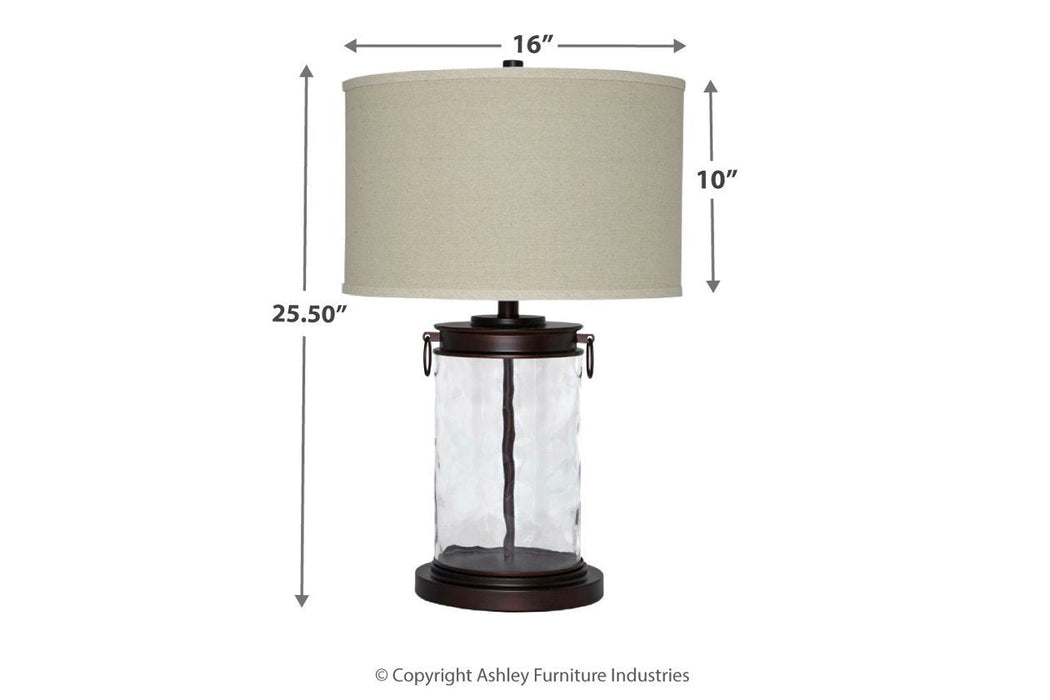 Tailynn Clear/Bronze Finish Table Lamp - L430324 - Gate Furniture