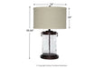 Tailynn Clear/Bronze Finish Table Lamp - L430324 - Gate Furniture