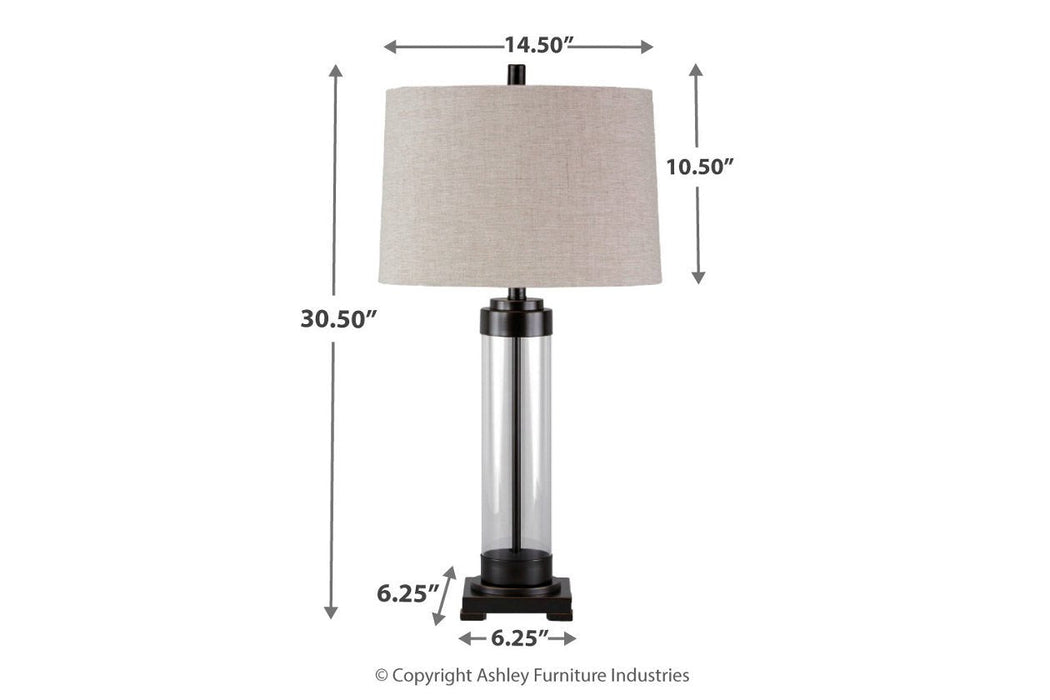 Talar Clear/Bronze Finish Table Lamp - L430164 - Gate Furniture