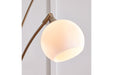Taliya Champagne/White Arc Lamp - L725119 - Gate Furniture