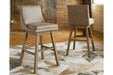 Tallenger Beige Bar Height Bar Stool (Set of 2) - D380-530 - Gate Furniture