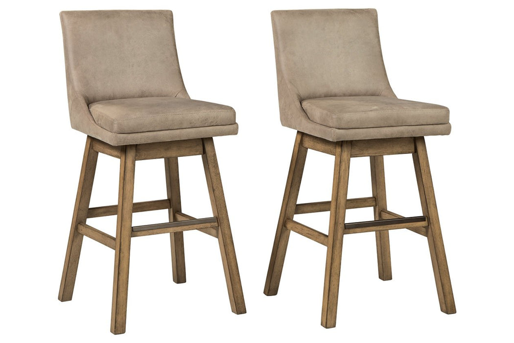 Tallenger Beige Bar Height Bar Stool (Set of 2) - D380-530 - Gate Furniture