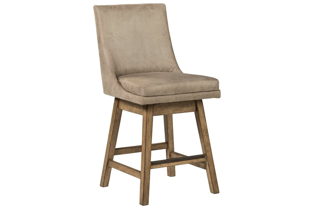 Tallenger Beige Counter Height Bar Stool (Set of 2) - D380-524 - Gate Furniture