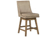 Tallenger Beige Counter Height Bar Stool (Set of 2) - D380-524 - Gate Furniture