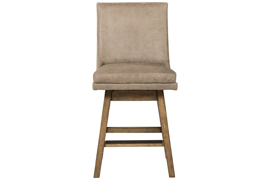 Tallenger Beige Counter Height Bar Stool (Set of 2) - D380-524 - Gate Furniture