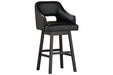 Tallenger Black/Dark Brown Bar Height Bar Stool (Set of 2) - D380-930 - Gate Furniture