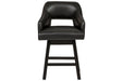 Tallenger Black/Dark Brown Counter Height Bar Stool (Set of 2) - D380-924 - Gate Furniture