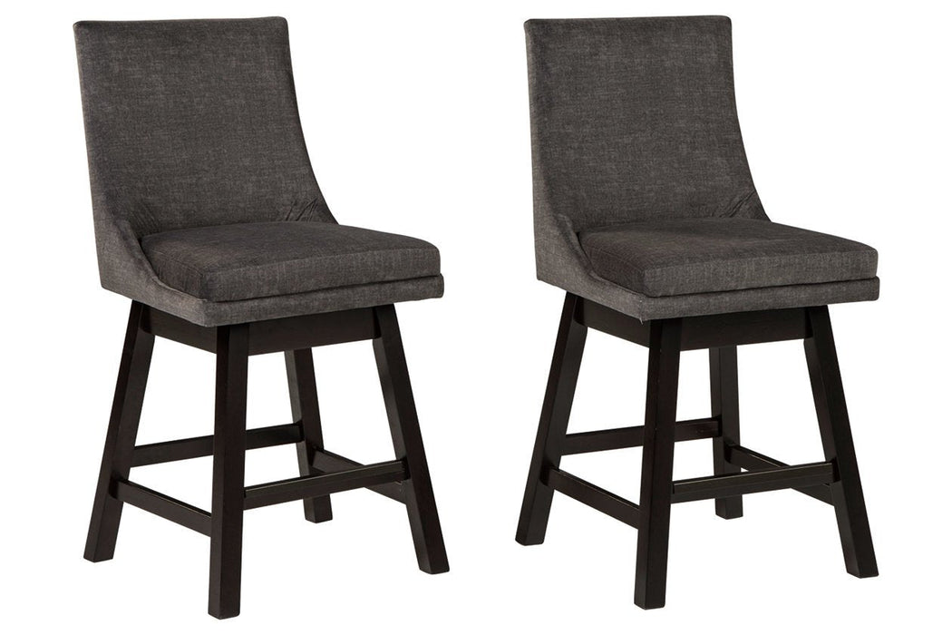 Tallenger Dark Gray Counter Height Bar Stool (Set of 2) - D380-624 - Gate Furniture