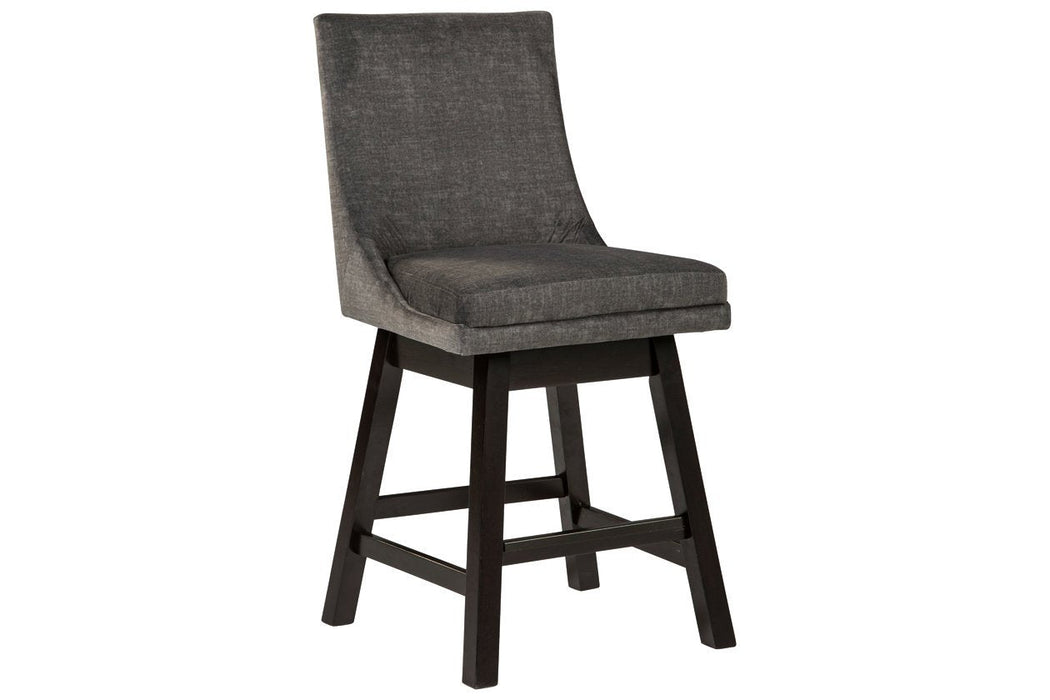 Tallenger Dark Gray Counter Height Bar Stool (Set of 2) - D380-624 - Gate Furniture