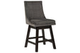 Tallenger Dark Gray Counter Height Bar Stool (Set of 2) - D380-624 - Gate Furniture