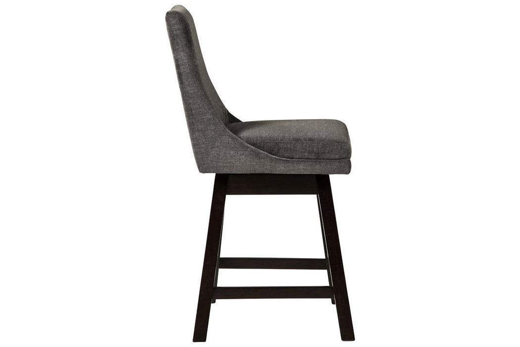 Tallenger Dark Gray Counter Height Bar Stool (Set of 2) - D380-624 - Gate Furniture