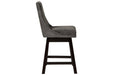 Tallenger Dark Gray Counter Height Bar Stool (Set of 2) - D380-624 - Gate Furniture