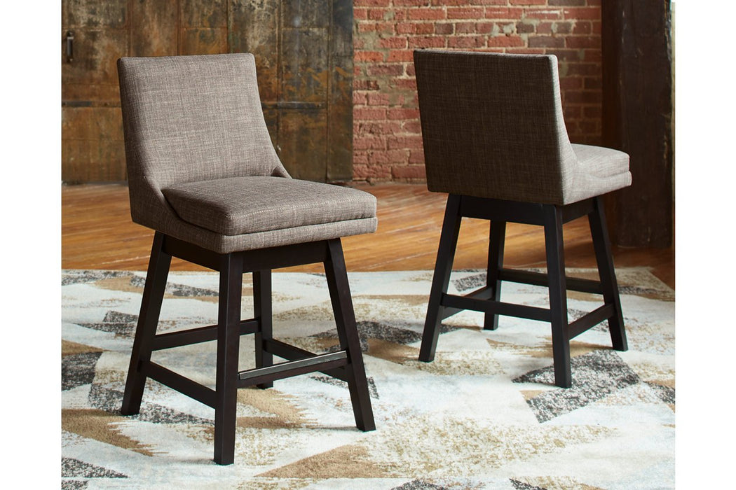Tallenger Light Gray Counter Height Bar Stool (Set of 2) - D380-424 - Gate Furniture