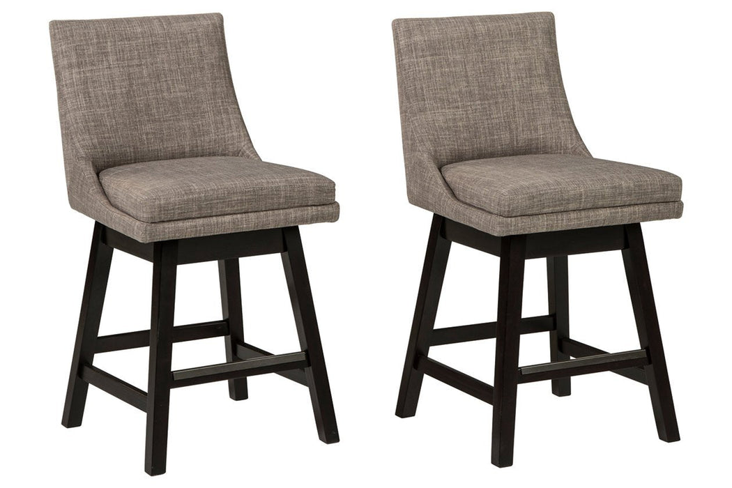 Tallenger Light Gray Counter Height Bar Stool (Set of 2) - D380-424 - Gate Furniture
