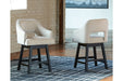Tallenger White/Dark Brown Counter Height Bar Stool (Set of 2) - D380-724 - Gate Furniture