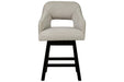 Tallenger White/Dark Brown Counter Height Bar Stool (Set of 2) - D380-724 - Gate Furniture