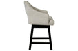 Tallenger White/Dark Brown Counter Height Bar Stool (Set of 2) - D380-724 - Gate Furniture