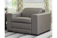 Texline Gray Power Recliner - U5960313 - Gate Furniture