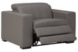 Texline Gray Power Recliner - U5960313 - Gate Furniture