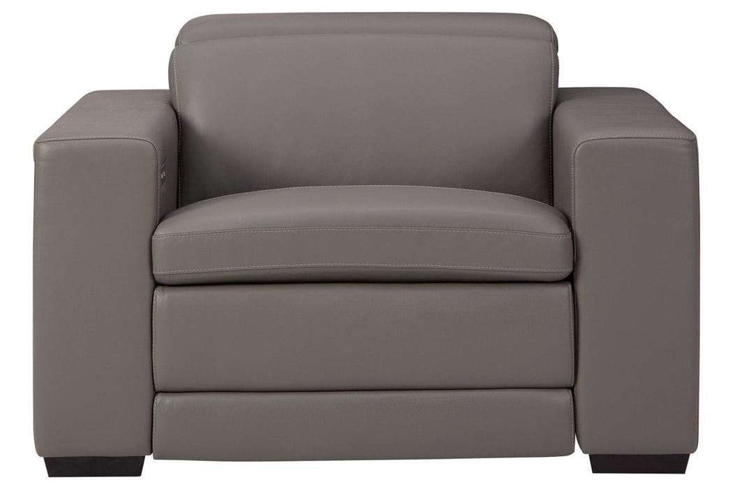 Texline Gray Power Recliner - U5960313 - Gate Furniture