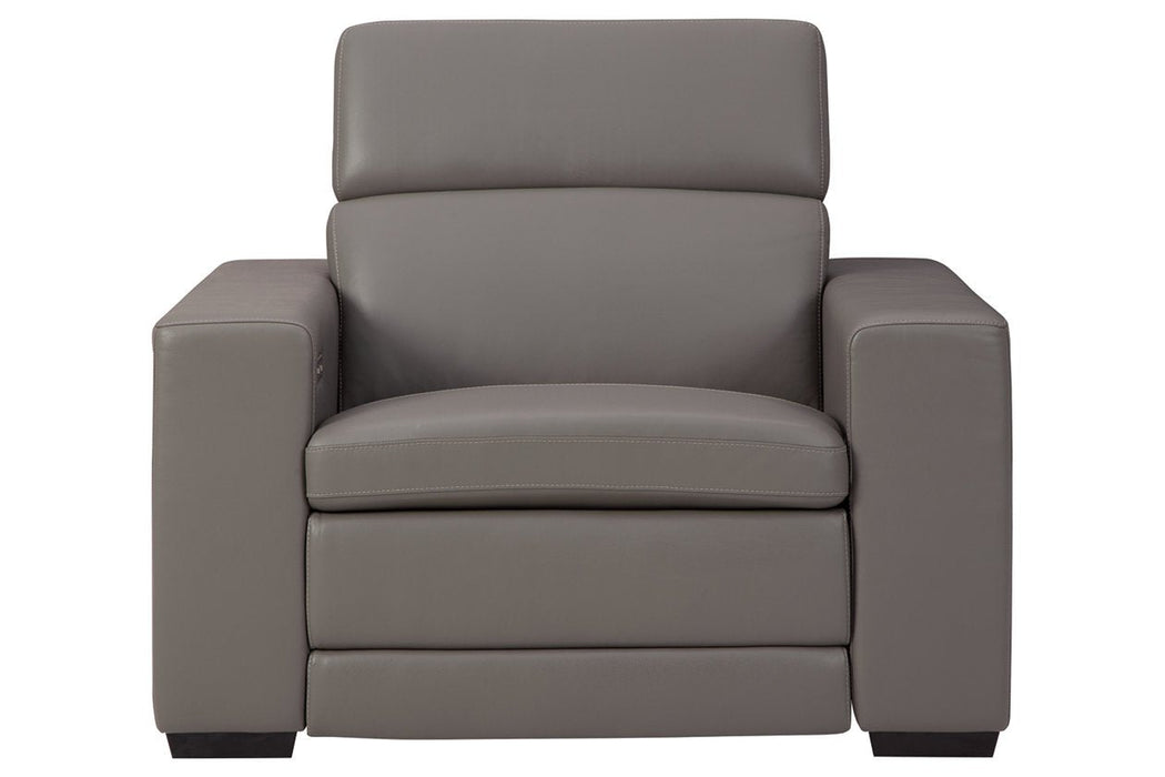 Texline Gray Power Recliner - U5960313 - Gate Furniture