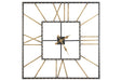 Thames Black/Gold Finish Wall Clock - A8010112 - Gate Furniture
