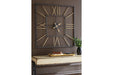 Thames Black/Gold Finish Wall Clock - A8010112 - Gate Furniture
