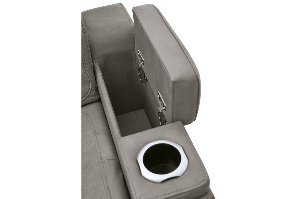 The Man-Den Gray Power Recliner - U8530513 - Gate Furniture