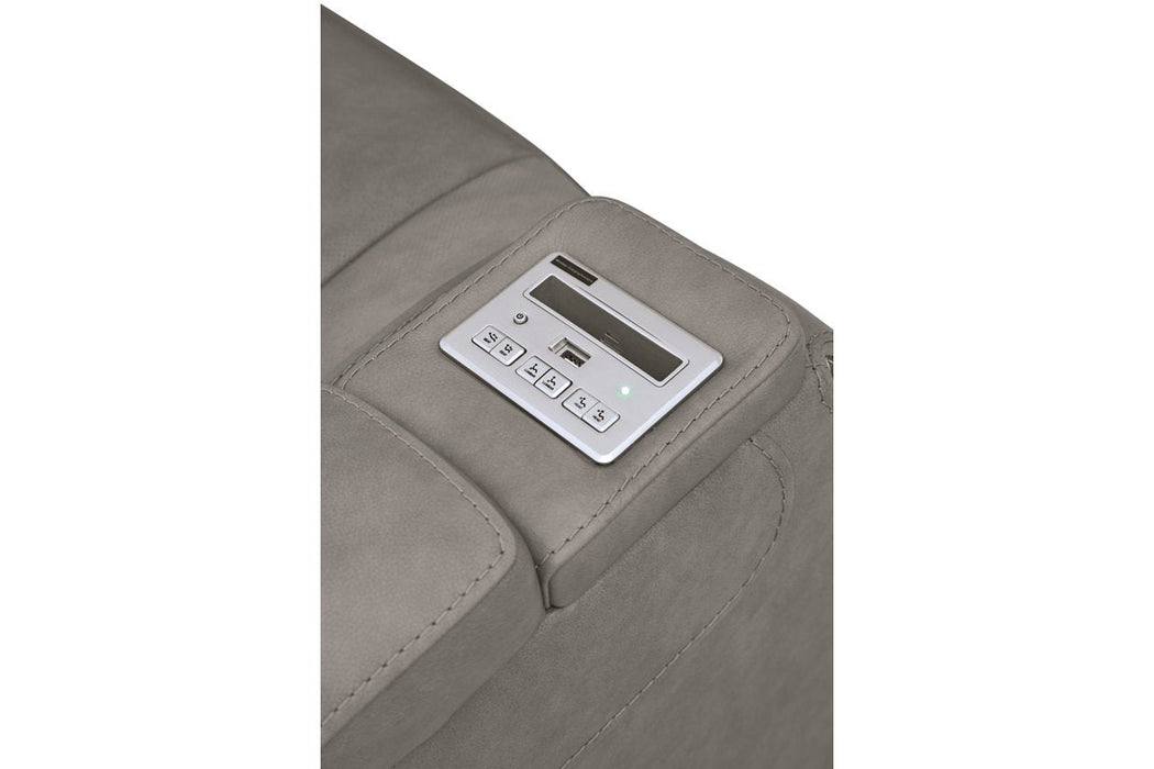 The Man-Den Gray Power Recliner - U8530513 - Gate Furniture