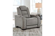 The Man-Den Gray Power Recliner - U8530513 - Gate Furniture